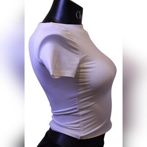 SHEIN White Fitted Muscle Tee Top